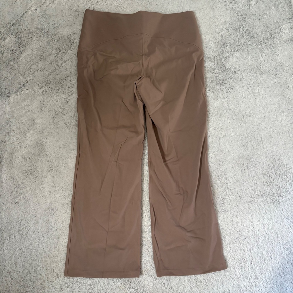 NWT‎ Lululemon Smooth Pull On High Rise Crop Pant Tan 14 Taupe Trouser Work - Picture 4 of 8
